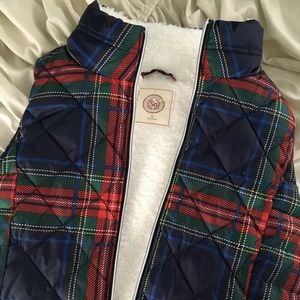 NWT Rainbow Plaid Soft Sherpa So Brand Vest